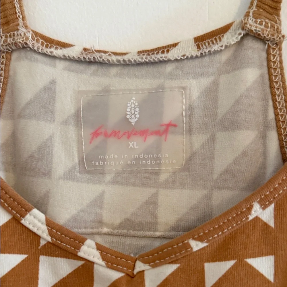 FP Movement by Free People hot shot printed onesie in geometric tan size XL - Picture 5 of 5